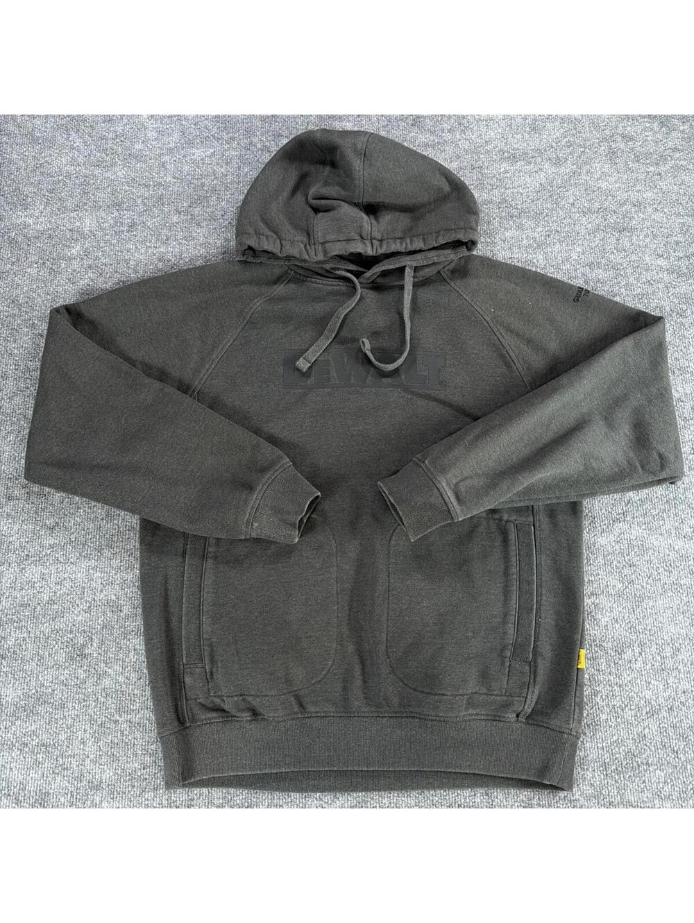 DeWalt Gray Hoodie Pullover Sweatshirt Large - Workwear, Utility, Fall, Winter‎